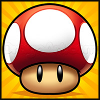 How to Draw the Mario Mushroom