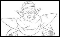 How to Draw Piccolo from Dragon Ball Z with Easy Step by Step Drawing Tutoria