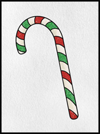 How to Draw a Candy Cane