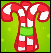 How to Draw Candy Canes, Candy Canes