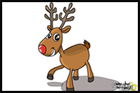 How to Draw a Reindeer for Kids