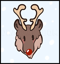 Draw an Easy Reindeer Head