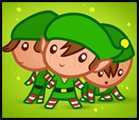 How to Draw Christmas Elves, Christmas Elves
