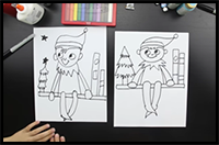 How to Draw an Elf on the Shelf