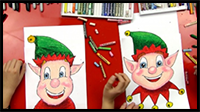 How to Draw a Christmas Elf Face