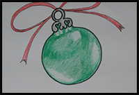 Drawing: How to Draw a Christmas Tree Ornament