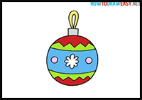 How to Draw a Christmas Ball for Kids