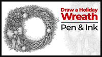 Christmas Inspiration: Drawing a Holiday Wreath
