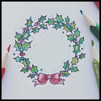 How to Draw a Christmas Garland