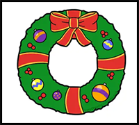 How to Draw a Christmas Wreath VIDEO & Step-by-Step Pictures