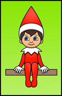 How to DRAW the ELF on the Shelf Step by Step