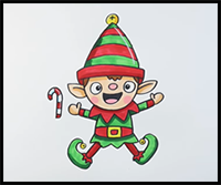 How to Draw a Christmas Elf