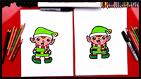 How to Draw a Cartoon Christmas Elf