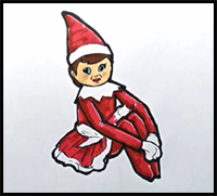 How to Draw a Girl Elf on the Shelf Step by Step