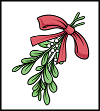 How to Draw a Mistletoe - A Step by Step Guide