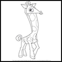 how to draw the giraffe from animal jam step by step