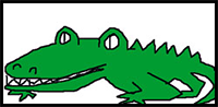 How to draw Alligators Eay Drawing Tutorials for Kids