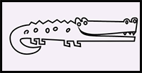 How to Draw Crocodile Easy Drawing Crocodile Step by Step for Kids