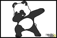 How to Draw a Cute Panda Dabbing