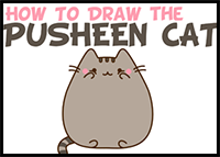 Learn How to Draw the Pusheen Cat from Facebook and Social Media with Easy Step by Step Drawing Tutorial