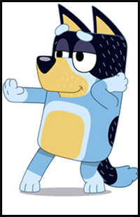Learn How to Draw Bluey Muffin from Bluey Easy Step by Step Drawing Tutorial for Kids