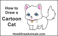 how to draw a cartoon cat