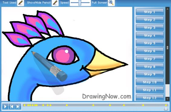 How



  to draw peacocks
