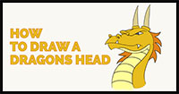 how to draw a dragon head