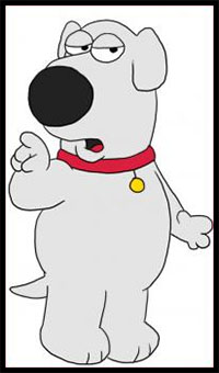 how to draw Brian Griffin from Family Guy