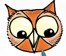 How to Draw Cute Cartoon Owls with Big Eyes