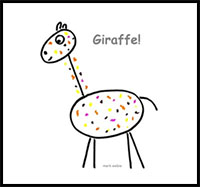 drawing a stick giraffe