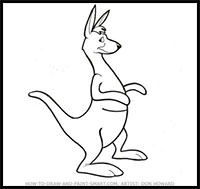 how to draw a kangaroo