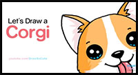 how to draw corgi easy