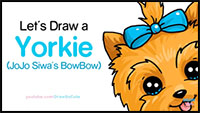 how to draw a yorkie easy