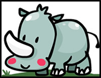 how to draw a rhinoceros