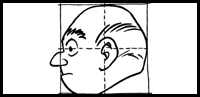 Drawing Comic Human Faces / Heads with the Boxed Grids Method 