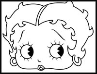 how to draw betty boop face