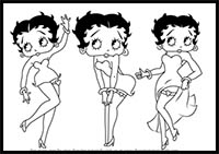 how to draw betty boop