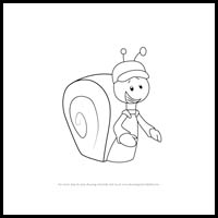 How to Draw Snail from Bubble Guppies