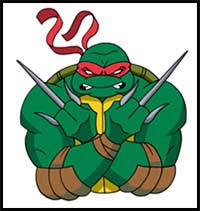 How to Draw Raphael | Teenage Mutant Ninja Turtles