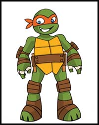 How to Draw Michelangelo- TMNT- Video Lesson
