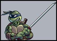How to Draw Leonardo from Teenage Mutant Ninja Turtles