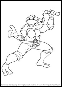 How to Draw Michelangelo from Teenage Mutant Ninja Turtles