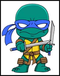 How to Draw Leonardo | Teenage Mutant Ninja Turtles