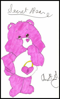 how to draw secret bear from care bears