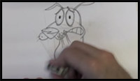 How to Draw Courage the Cowardly Dog