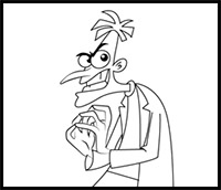 How to Draw Dr. Doofenshmirtz from Phineas and Ferb