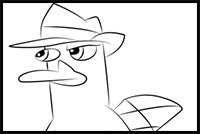 How to Draw Perry the Platypus from Phineas and Ferb