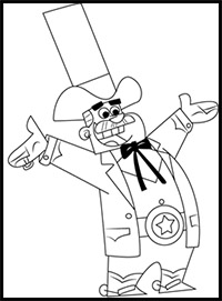 How to Draw Doug Dimmadome from The Fairly OddParents