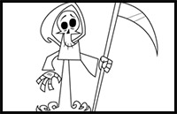 How to Draw The Grim Reaper from Grim & Evil